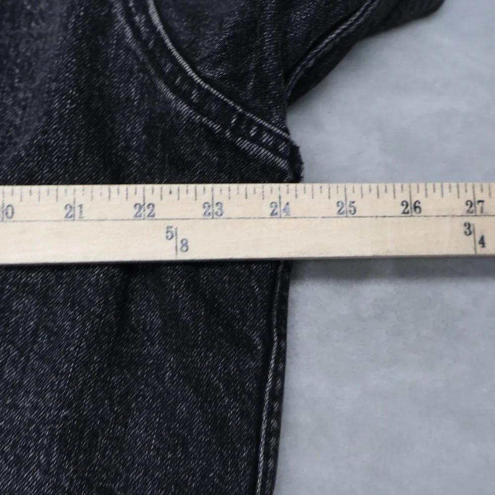 Levis Jacket Men XL Black Black Denim Trucker Sherpa Lined Classic Jean Fade